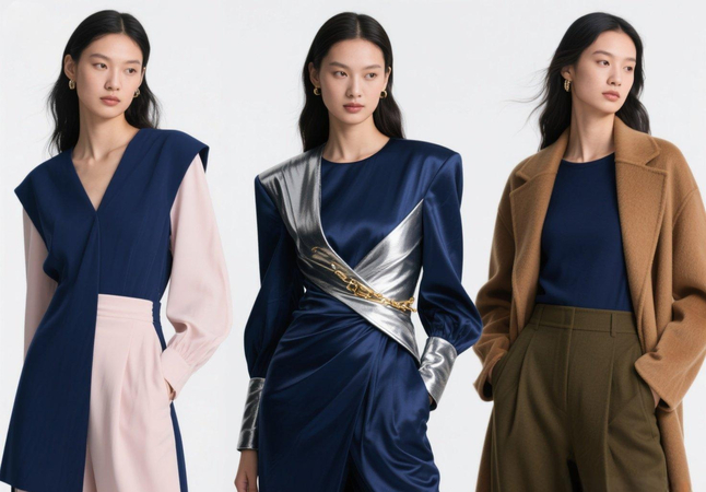 navy blue combined with modern colors