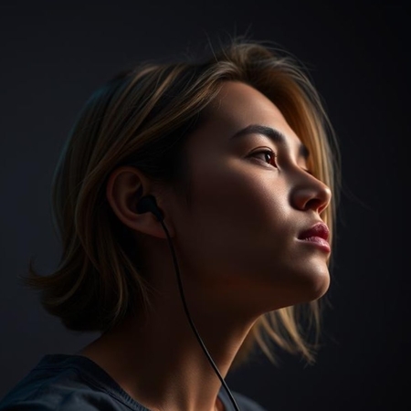 usage of earbud photography