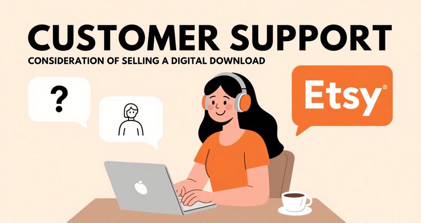 atención al cliente etsy descargas digitales