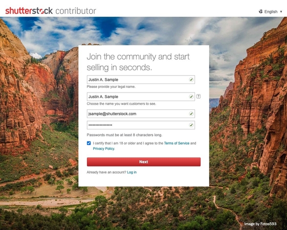 shutterstock com contributor account requirements