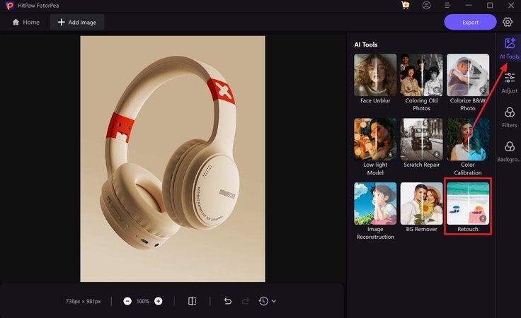 use retouch model fotorpea