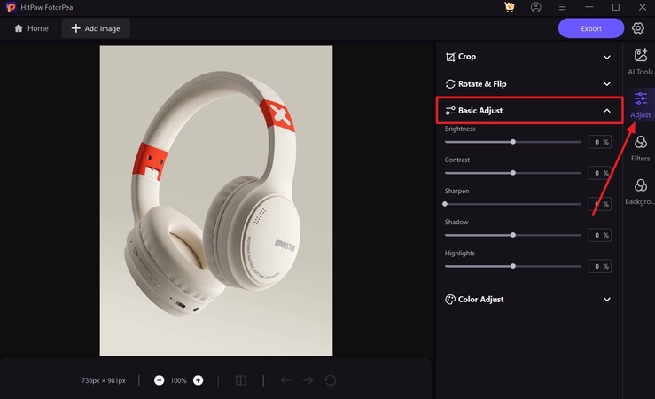 perform basic photo adjustments