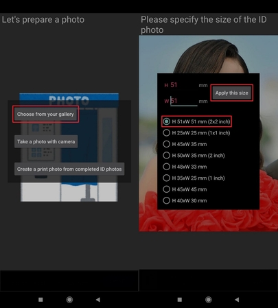Usar app para crear foto 2x2