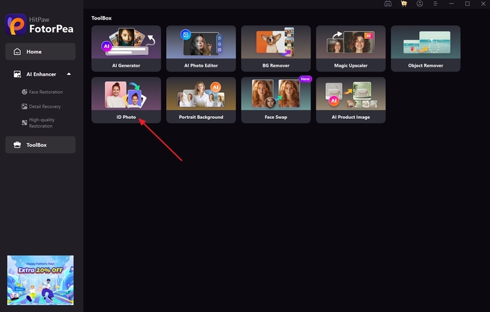 access hitpaw fotorpea id photo tool