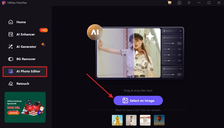 select image for ai photo editor