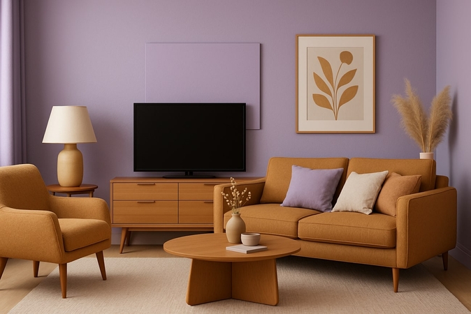 lavender and camel combination