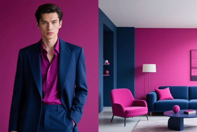 combine navy blue with magenta