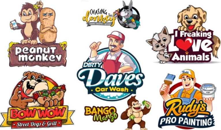 types logo graphic designs mascot logo