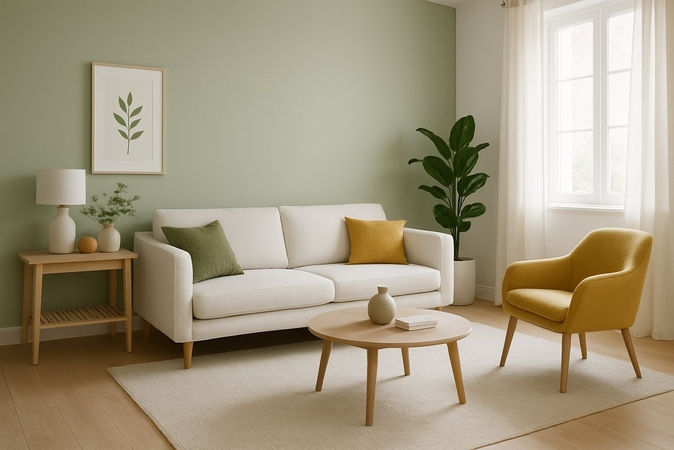 olive green white mustard color