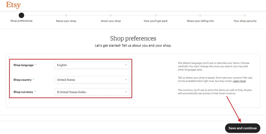 crear cuenta etsy productos digitales