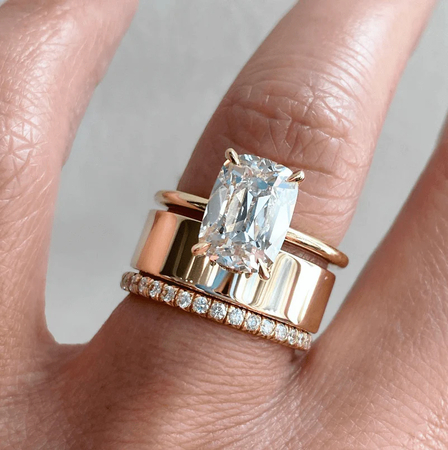 rose gold jewelry stack