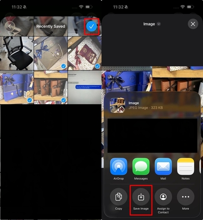 select images and make grid shortcuts