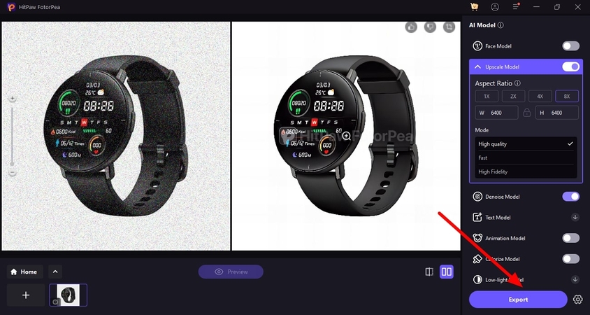 review and export final results fotorpea