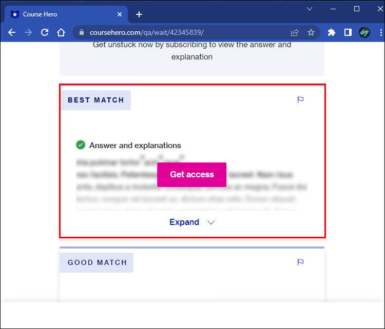 view unblurred course hero document with free unlocks