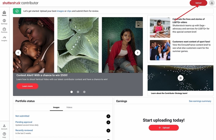 upload images on shutterstock guide