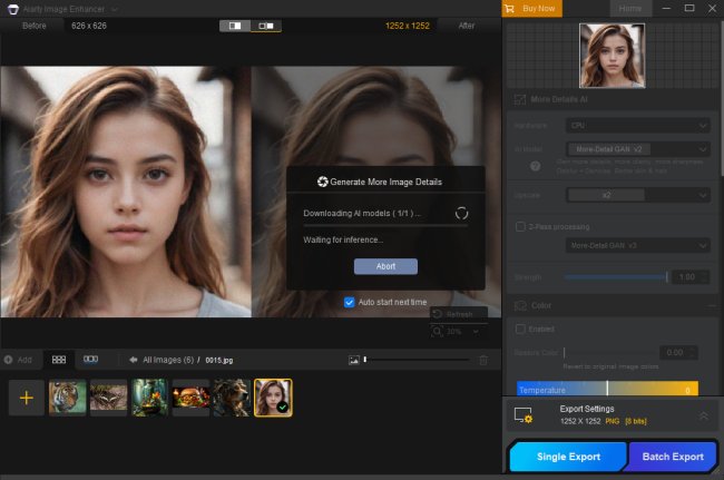 import image on aiarty image enhancer