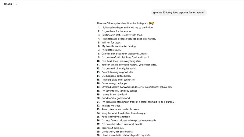 ai text caption for instagram