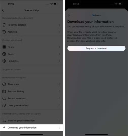 can you see watch history on instagram