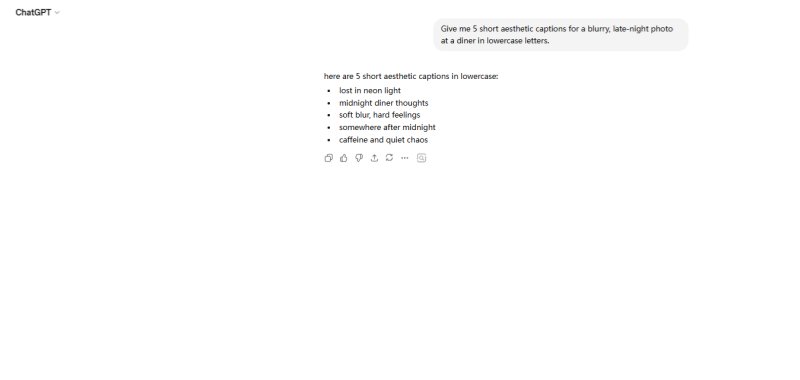 chatgpt instagram captions ideas