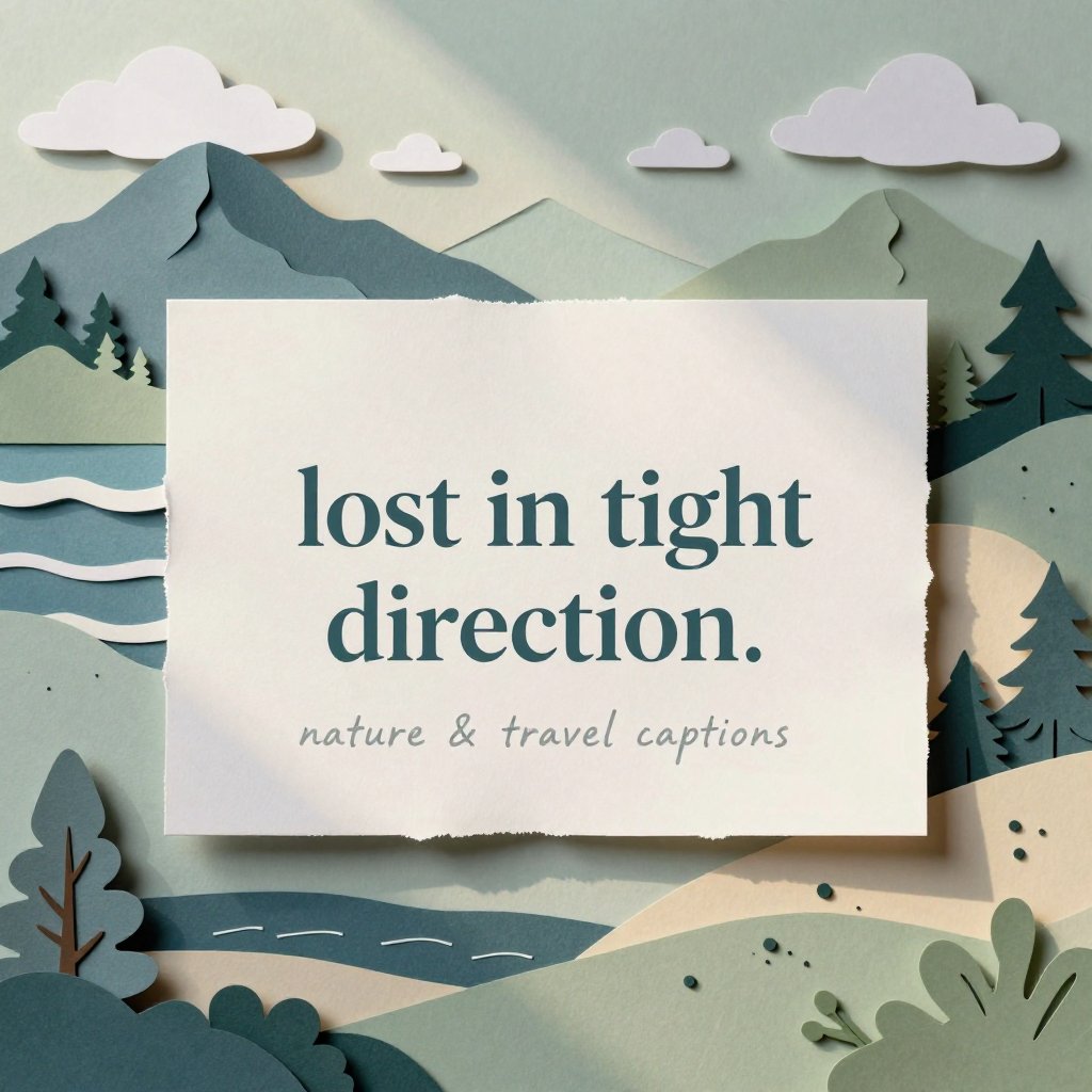 nature travel instagram captions paper cut wanderlust aesthetic