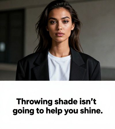 sassy comeback captions glow up portrait