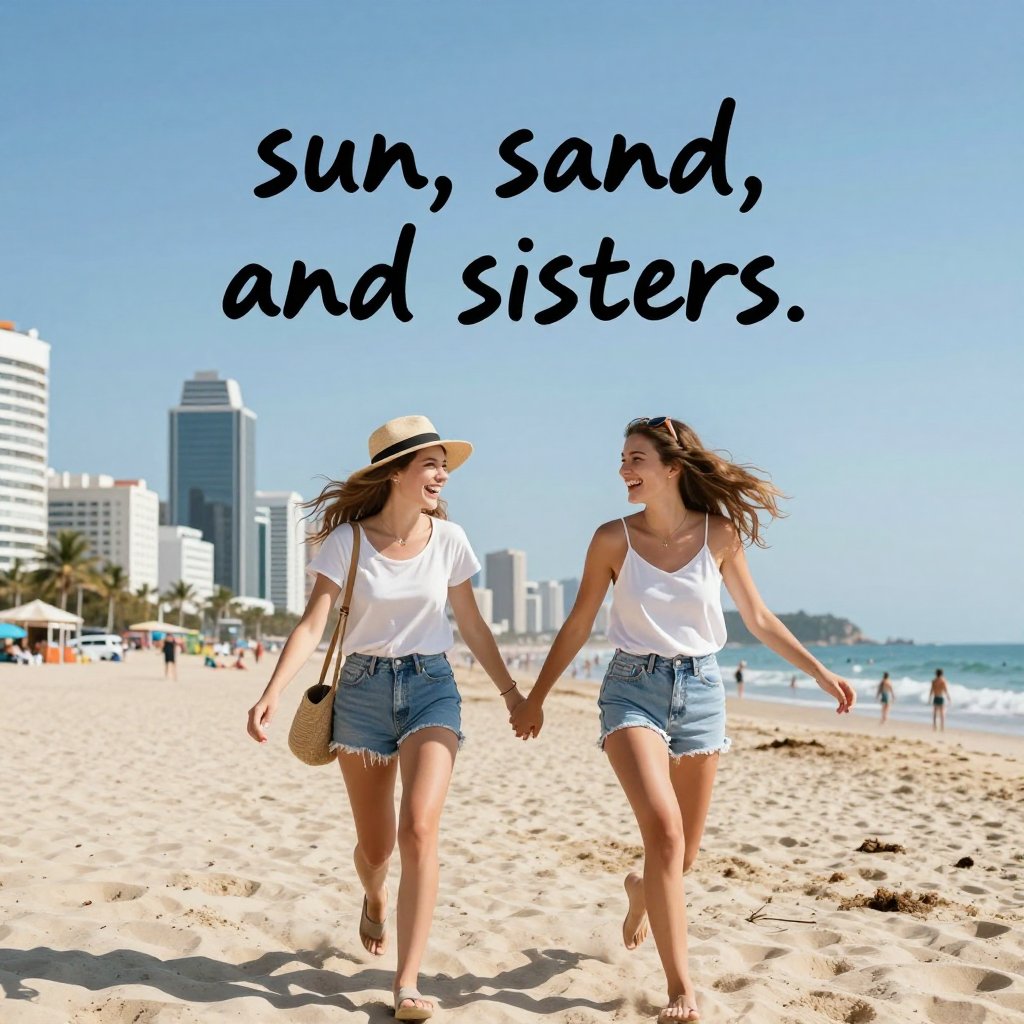 vacation sister captions travel vlog aesthetic