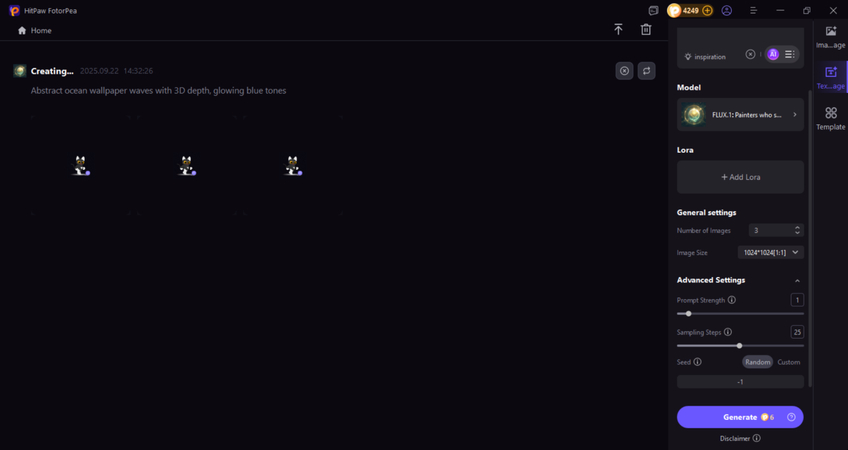 ai processing the wallpaper