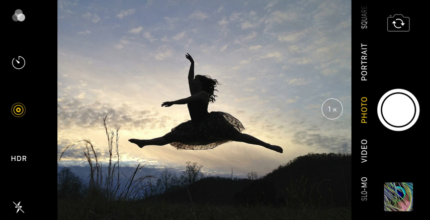 iphone burst mode for photographs