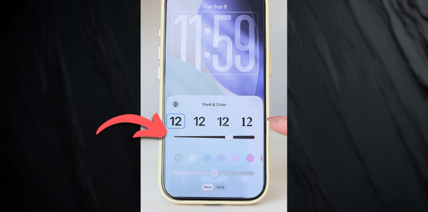 edit lock screen iphone clock fonts