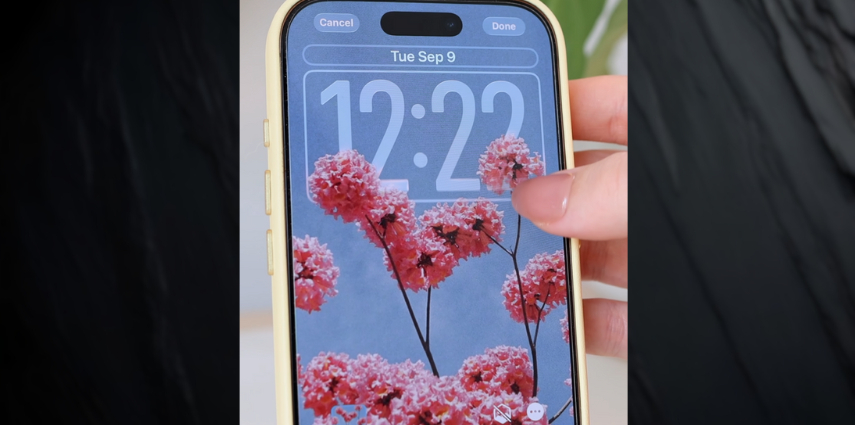 edit lock screen iphone clock position