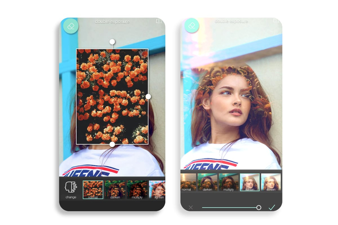 overlay photos on iphone