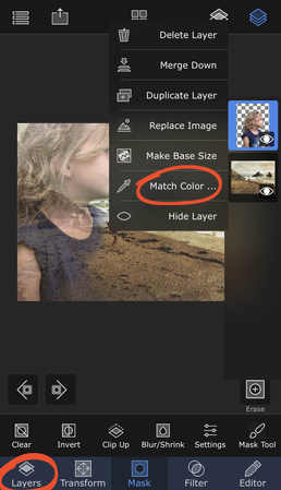 overlay photos on iphone