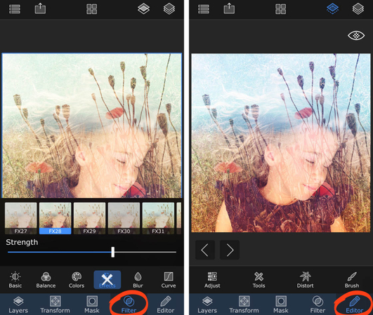 overlay photos on iphone
