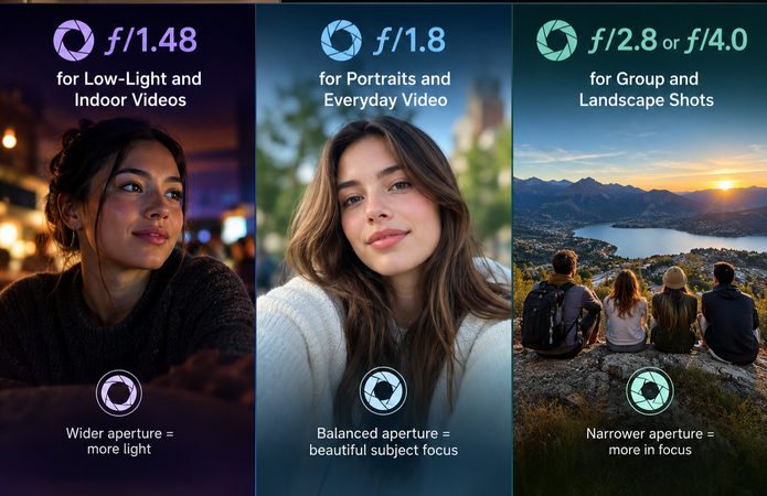 iPhone 18 Pro variable aperture settings for better video.