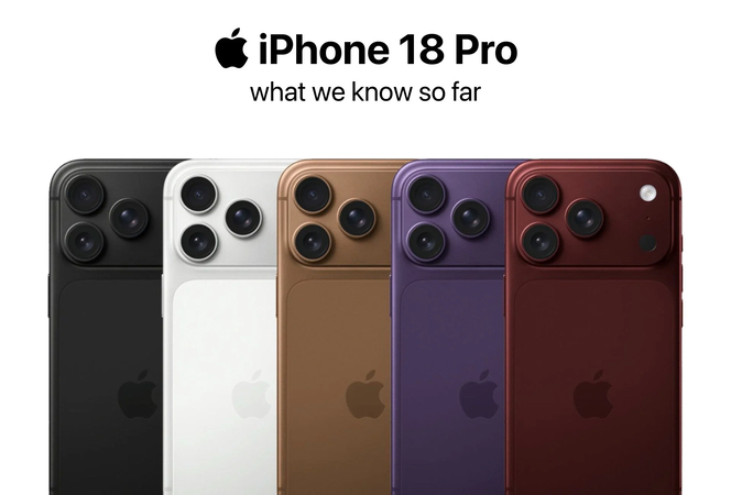 iPhone 18 lineup displaying the full range of new color options
