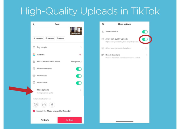 enable hd upload setting