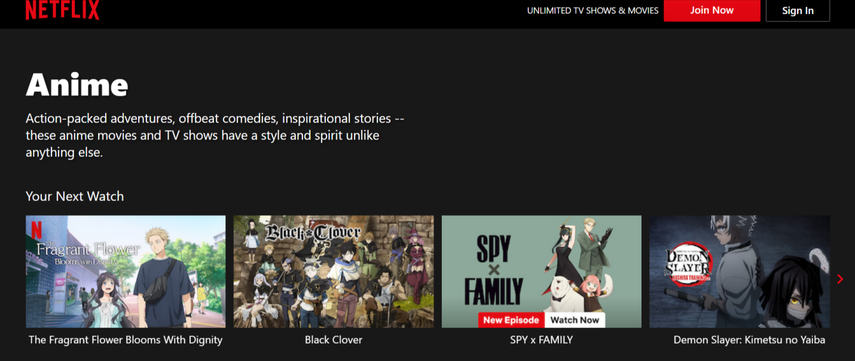 애니메이션 온라인 Netflix