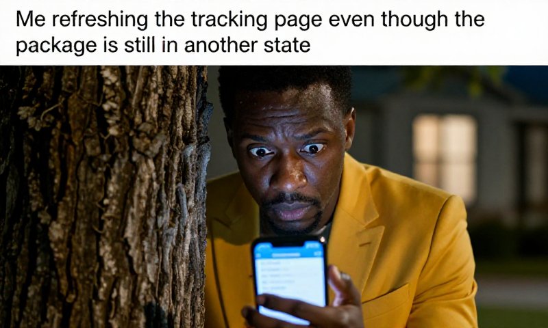 black guy behind tree meme online shopper package tracker