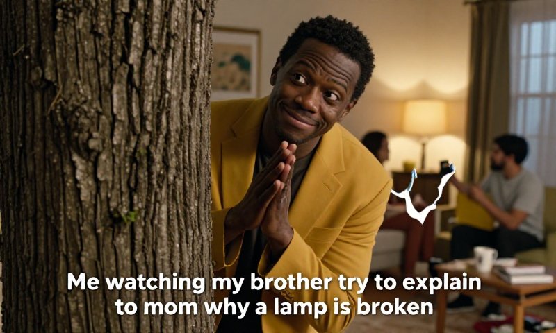 black guy behind tree meme sibling rivalry saboteur