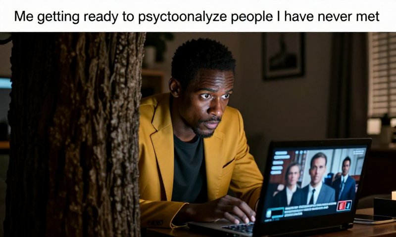 black guy behind tree meme true crime binge watcher