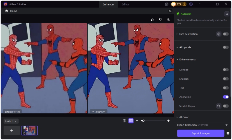 enhance 3 spiderman pointing meme