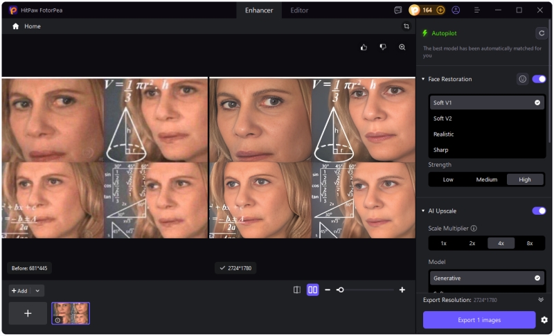 enhance confused math lady meme