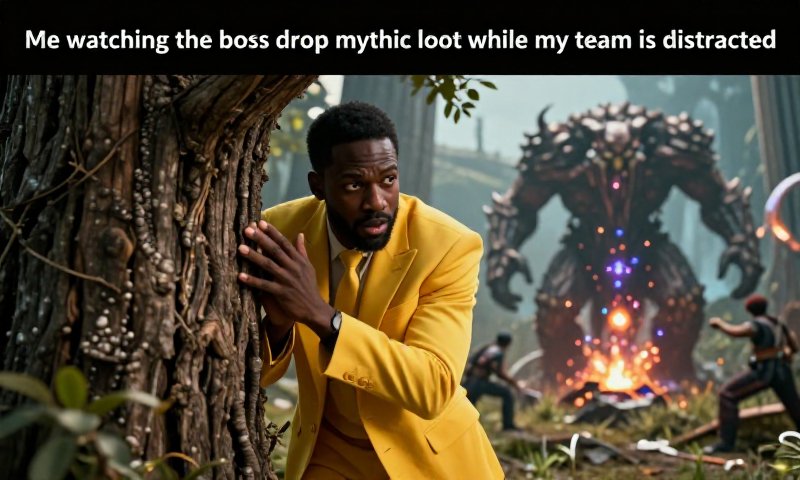 game rooter black guy behind tree meme