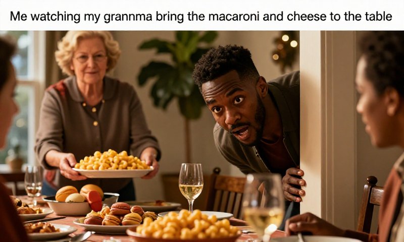 holiday black guy behind tree meme