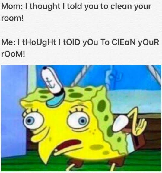 spongebob mocking meme
