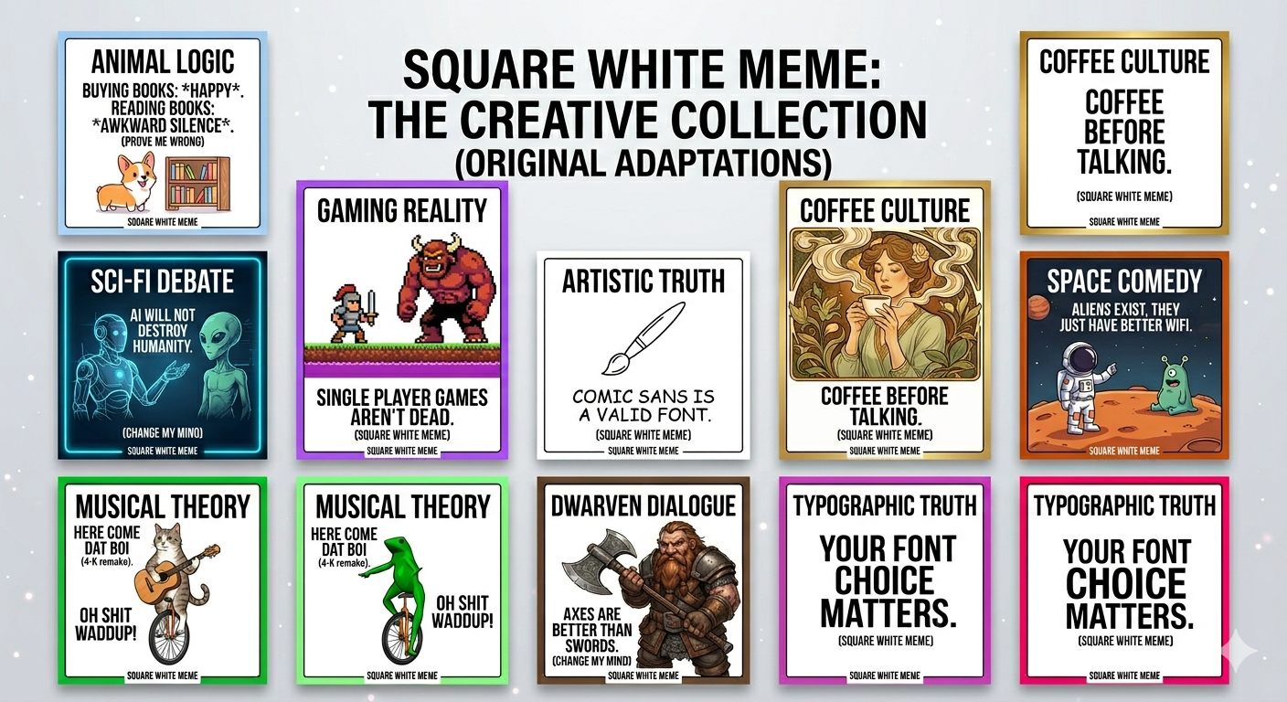 square white meme template
