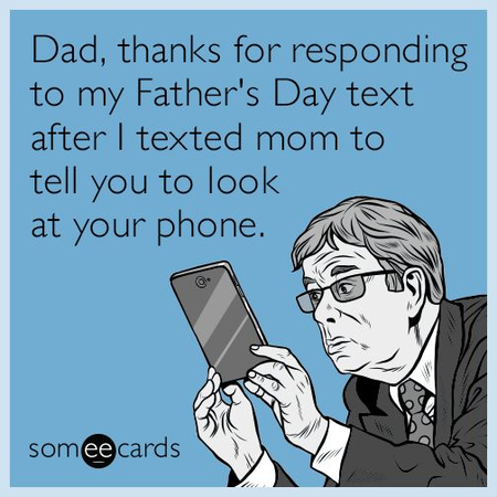 lustiges vatertag meme über papa beim texten