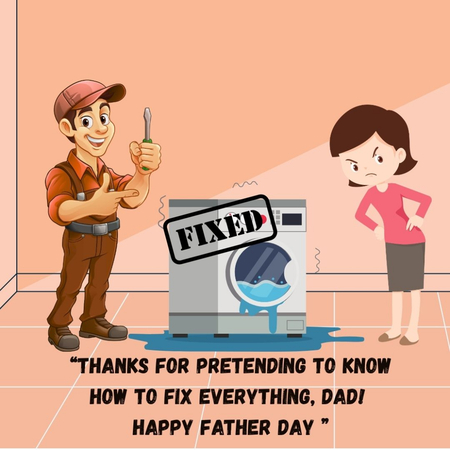 lustiges vatertag meme über den alles reparierenden papa