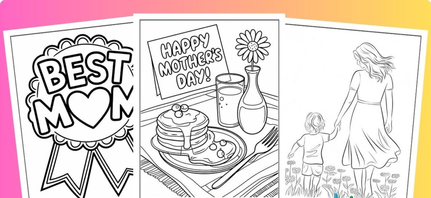 free mother's day pictures to color and print