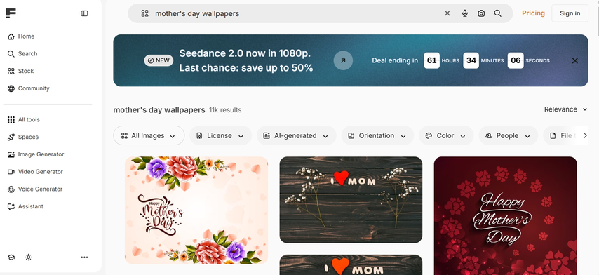 freepik Mother's Day wallpaper free download
